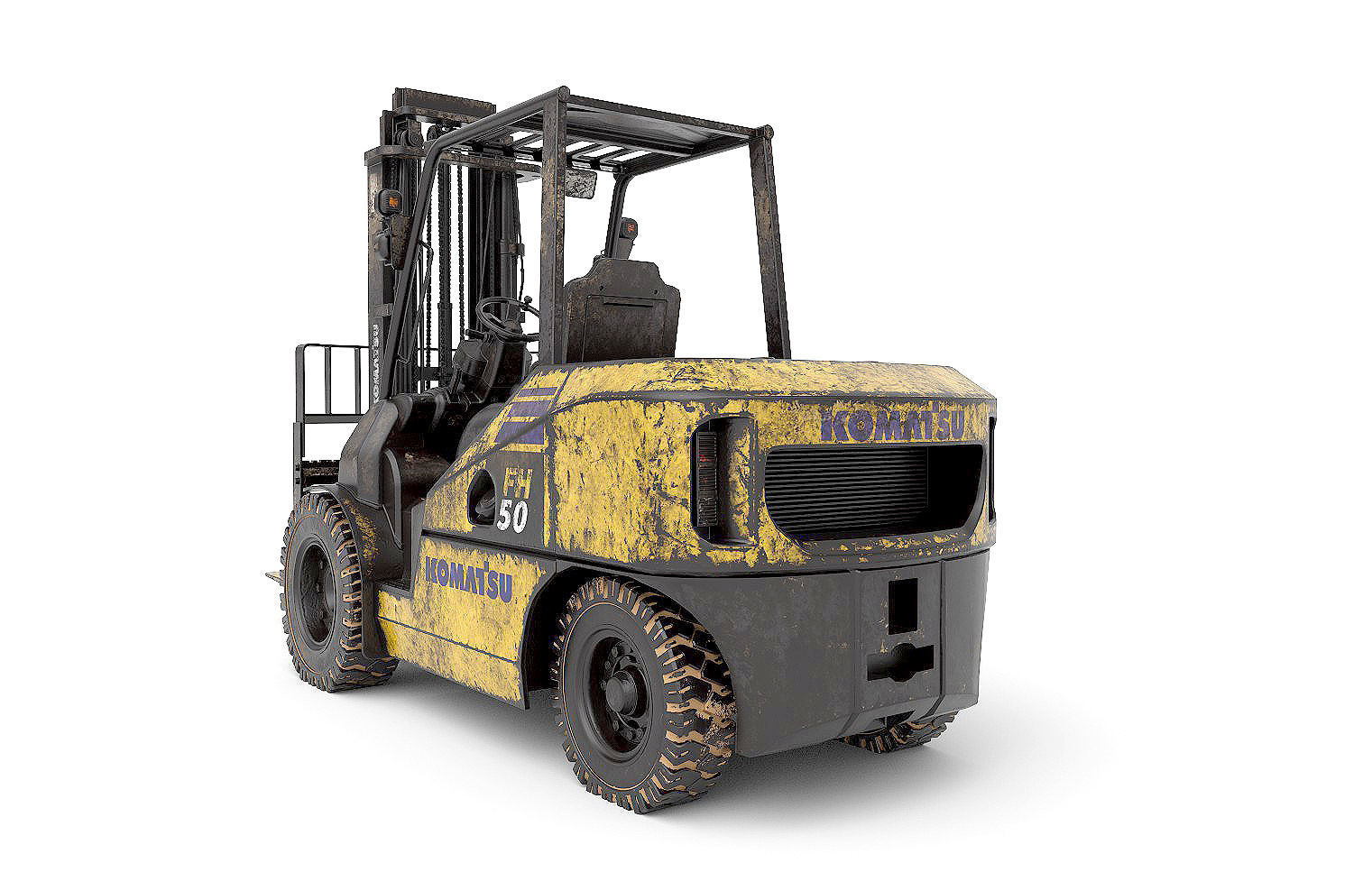 Forklift Dirty 3D model_2