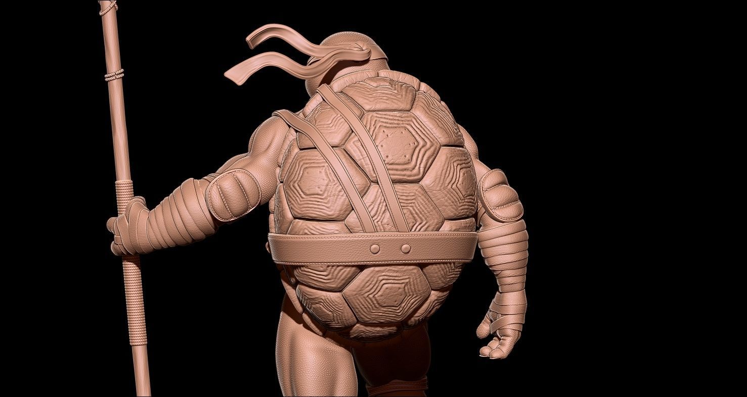 Fanart TMNT Donatello Triumphant Statue 3D print model_9