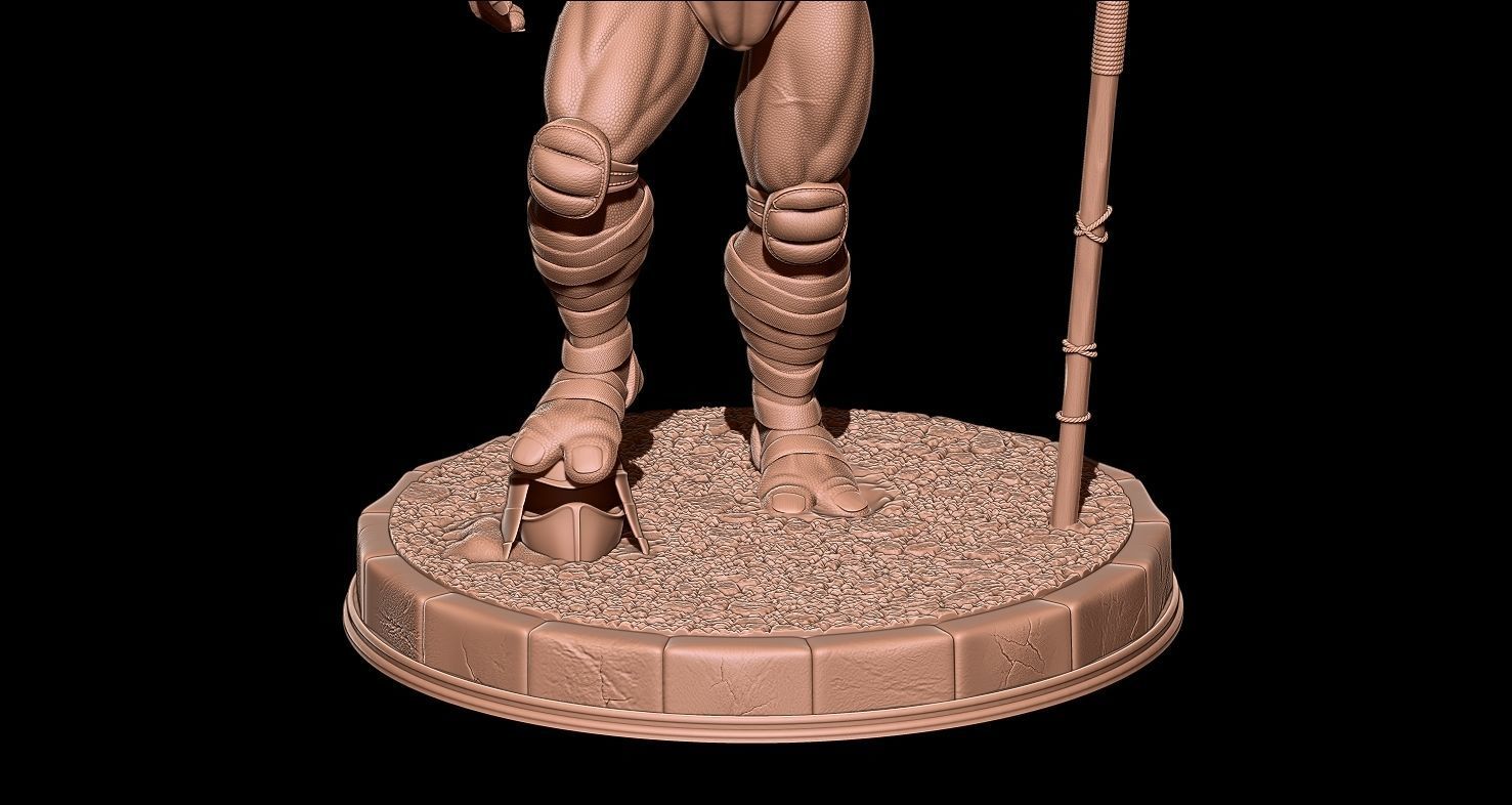 Fanart TMNT Donatello Triumphant Statue 3D print model_10