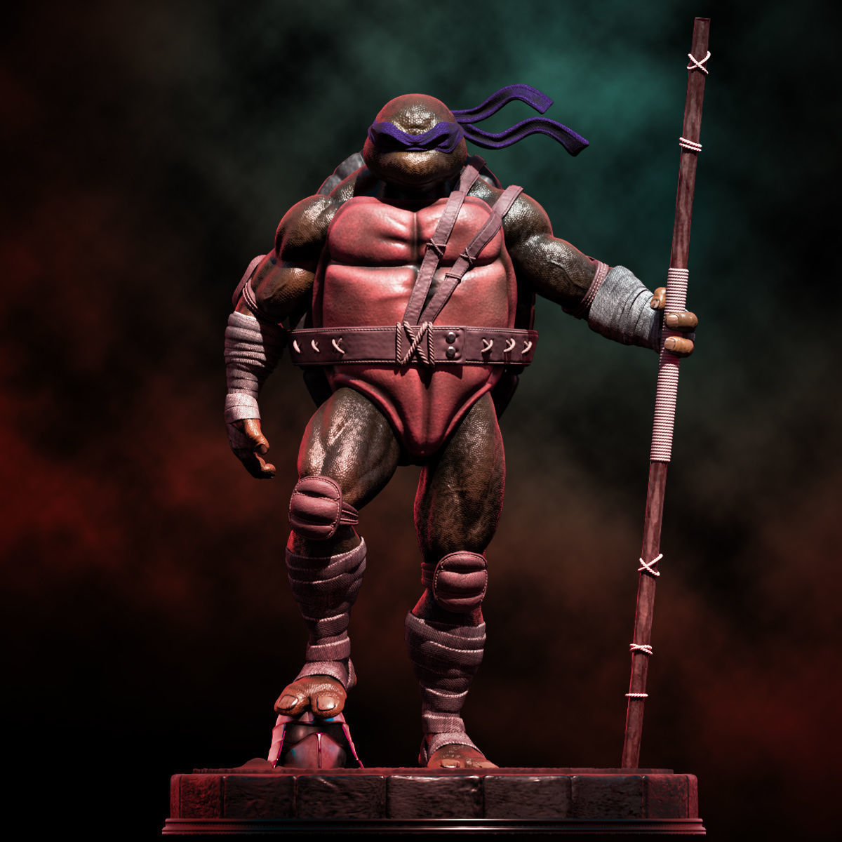 Fanart TMNT Donatello Triumphant Statue 3D print model_4