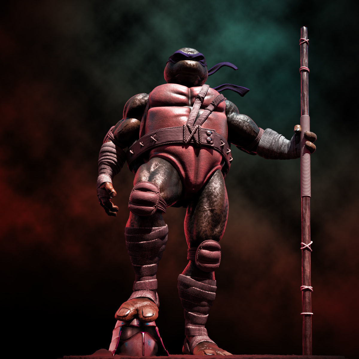 Fanart TMNT Donatello Triumphant Statue 3D print model_6