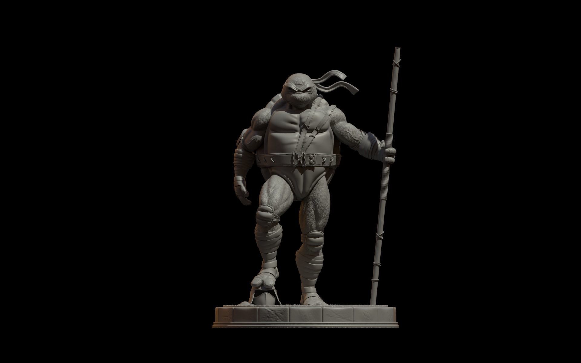 Fanart TMNT Donatello Triumphant Statue 3D print model_2