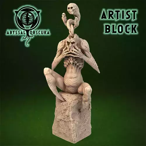 Artist Block - Demon Ghost Creature Figurine