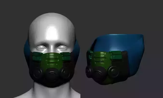 helmet high poly sculpt 3d printable 