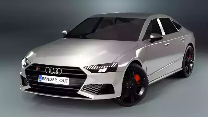 Audi S7 2020 hight resolution low-poly model  A8  A7 RS7