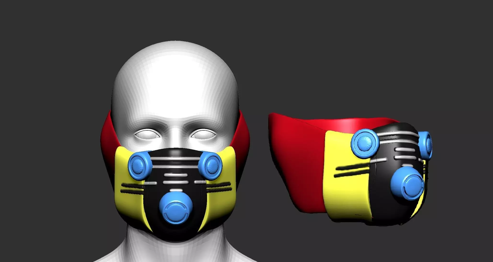 gas mask helmet high poly sculpt 3d printable 3D model