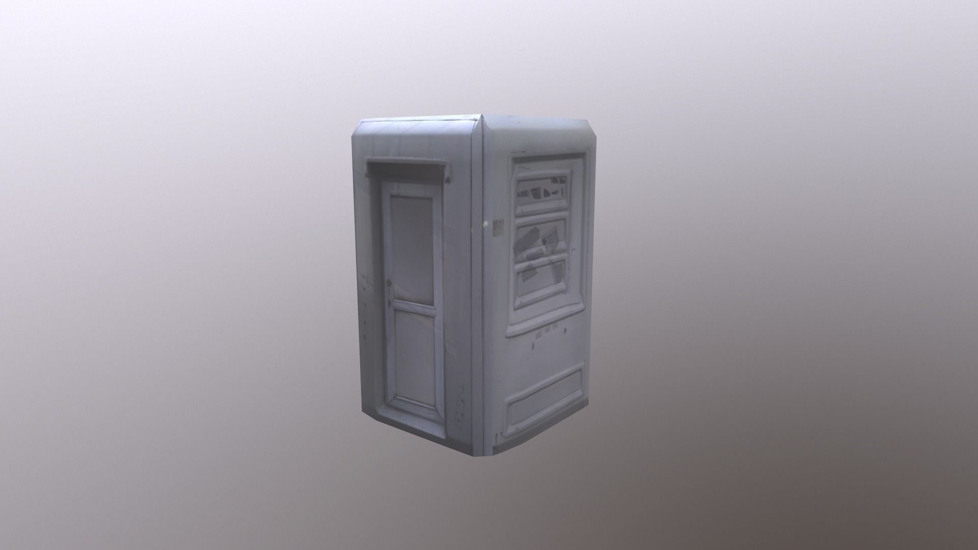 Security Hut Low-poly 3D model_12