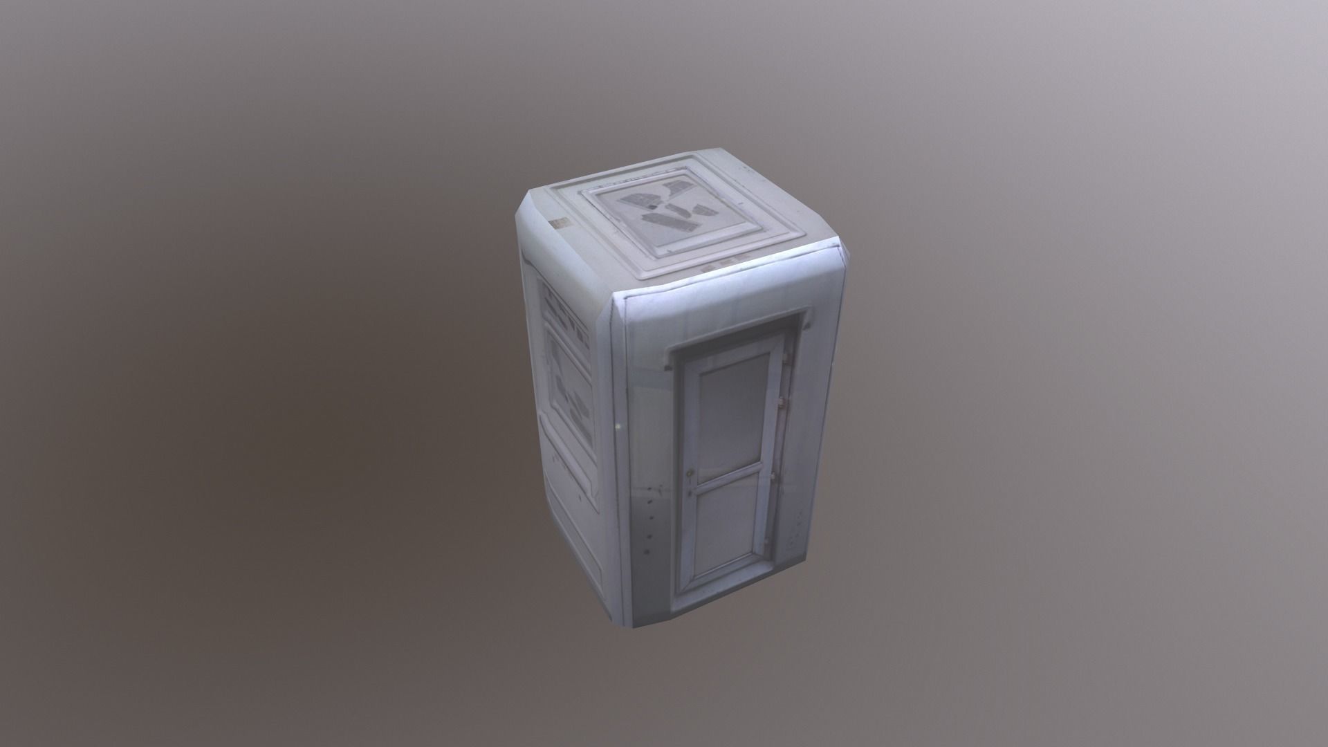 Security Hut Low-poly 3D model_10