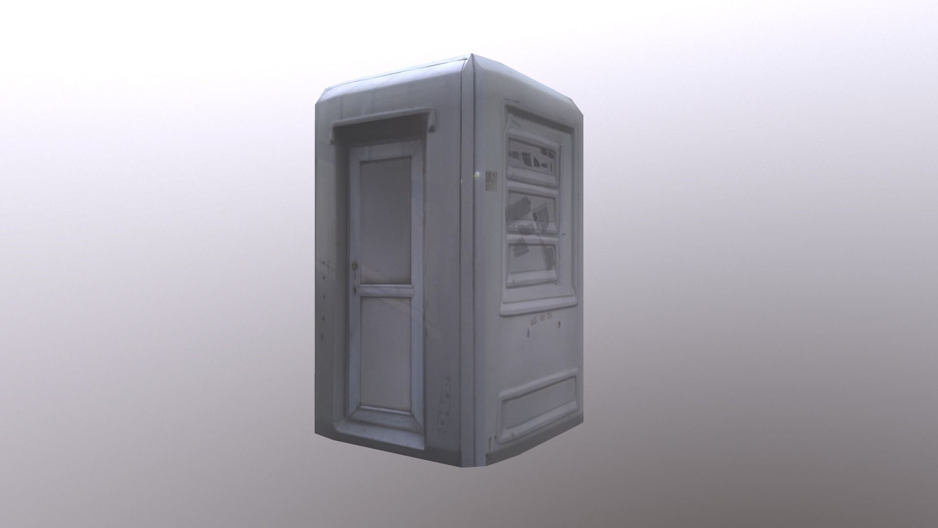 Security Hut Low-poly 3D model_11