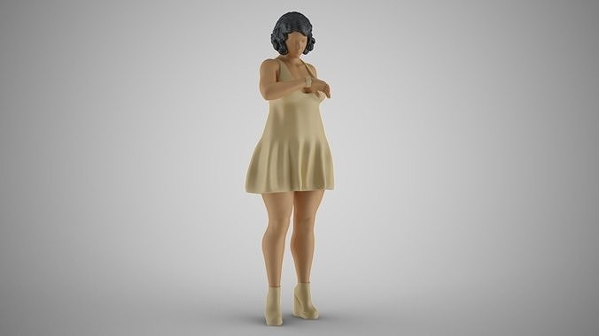 Waiting Woman 3D print model