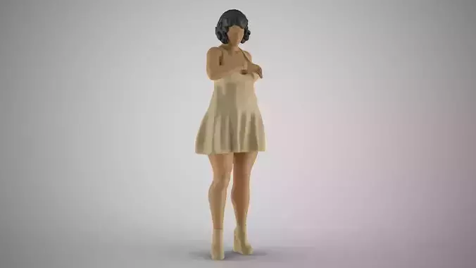 Waiting Woman 3D print model