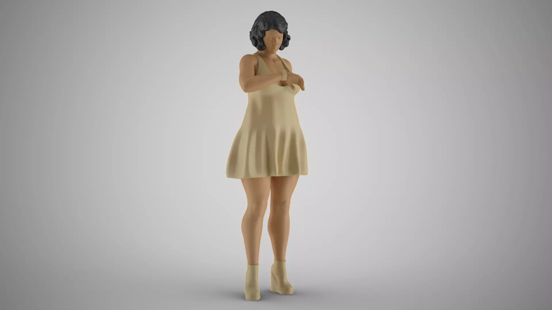 Waiting Woman 3D print model_0