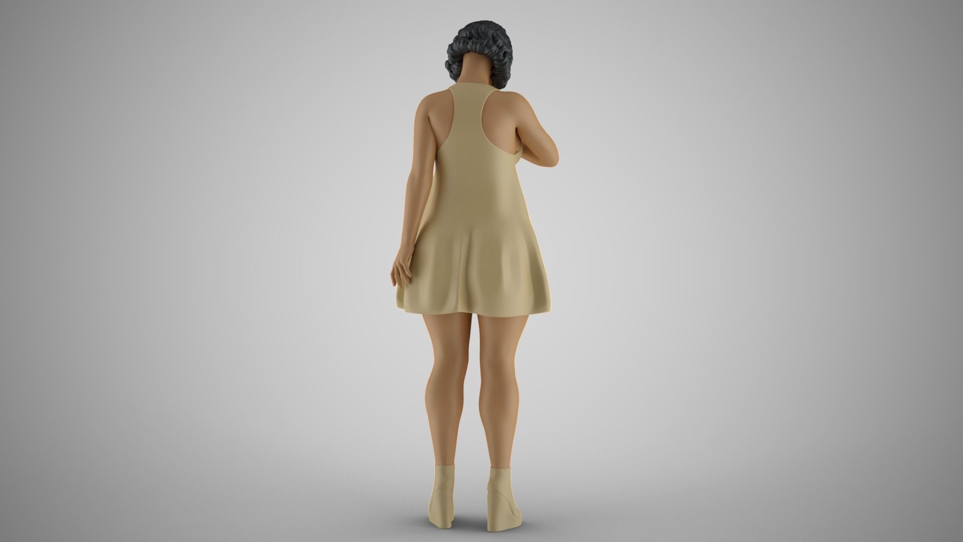 Waiting Woman 3D print model_9