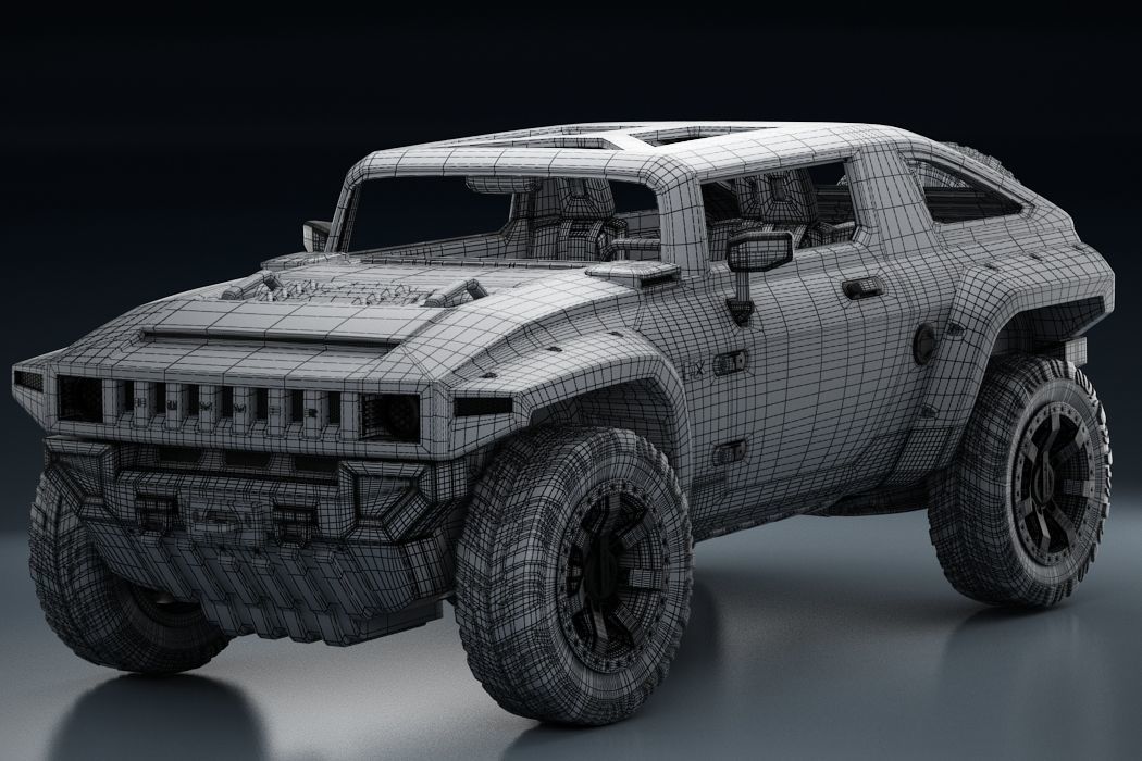 Car 4x4 Vehicle with openable Doors and detachable Roof 3D model_14