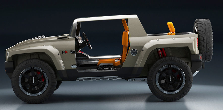 Car 4x4 Vehicle with openable Doors and detachable Roof 3D model_9