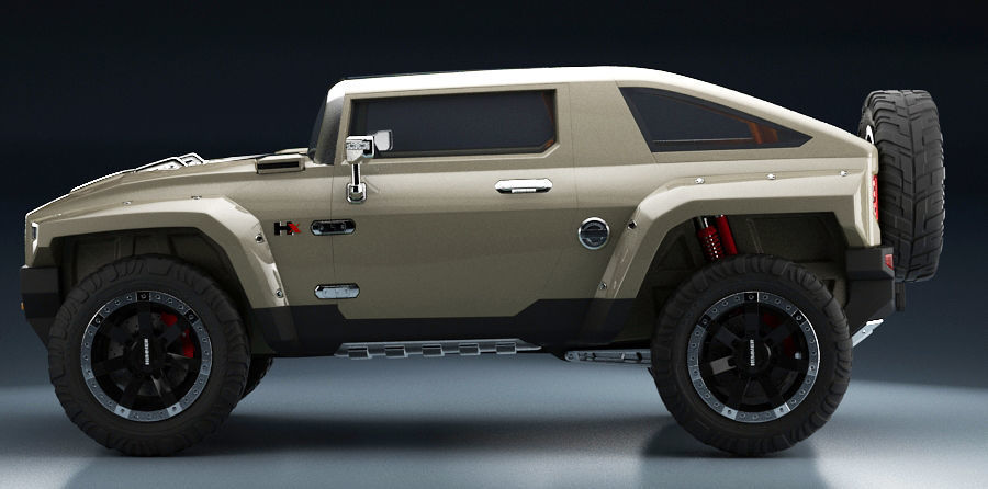 Car 4x4 Vehicle with openable Doors and detachable Roof 3D model_7
