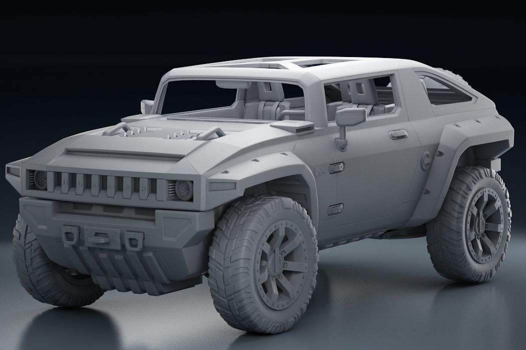 Car 4x4 Vehicle with openable Doors and detachable Roof 3D model_13