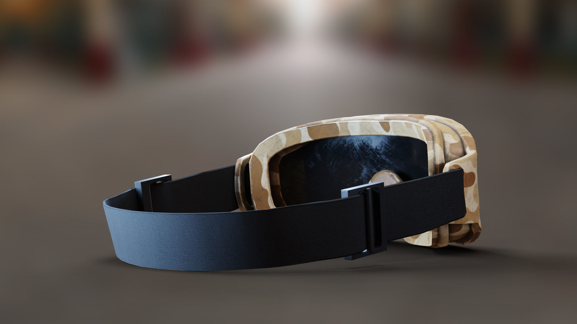 Military Camo Goggles PBR Low-poly 3D model_3