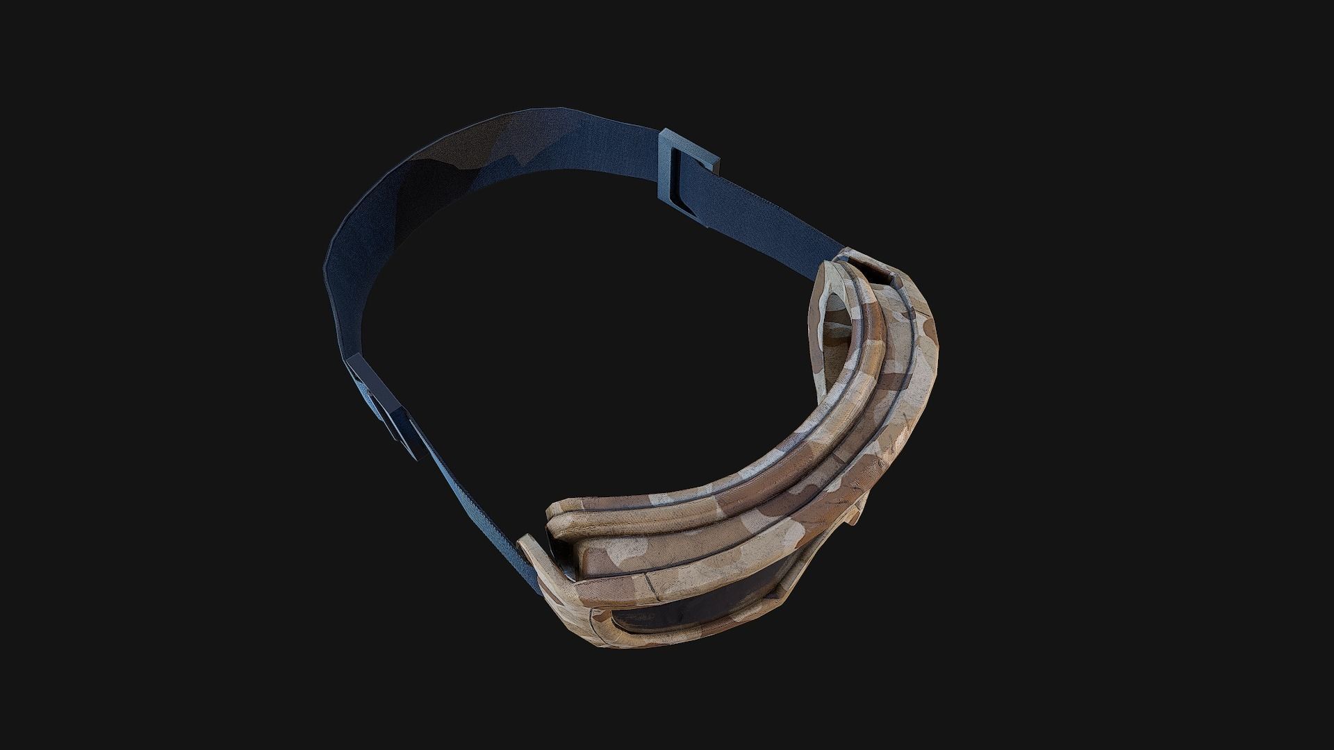 Military Camo Goggles PBR Low-poly 3D model_9