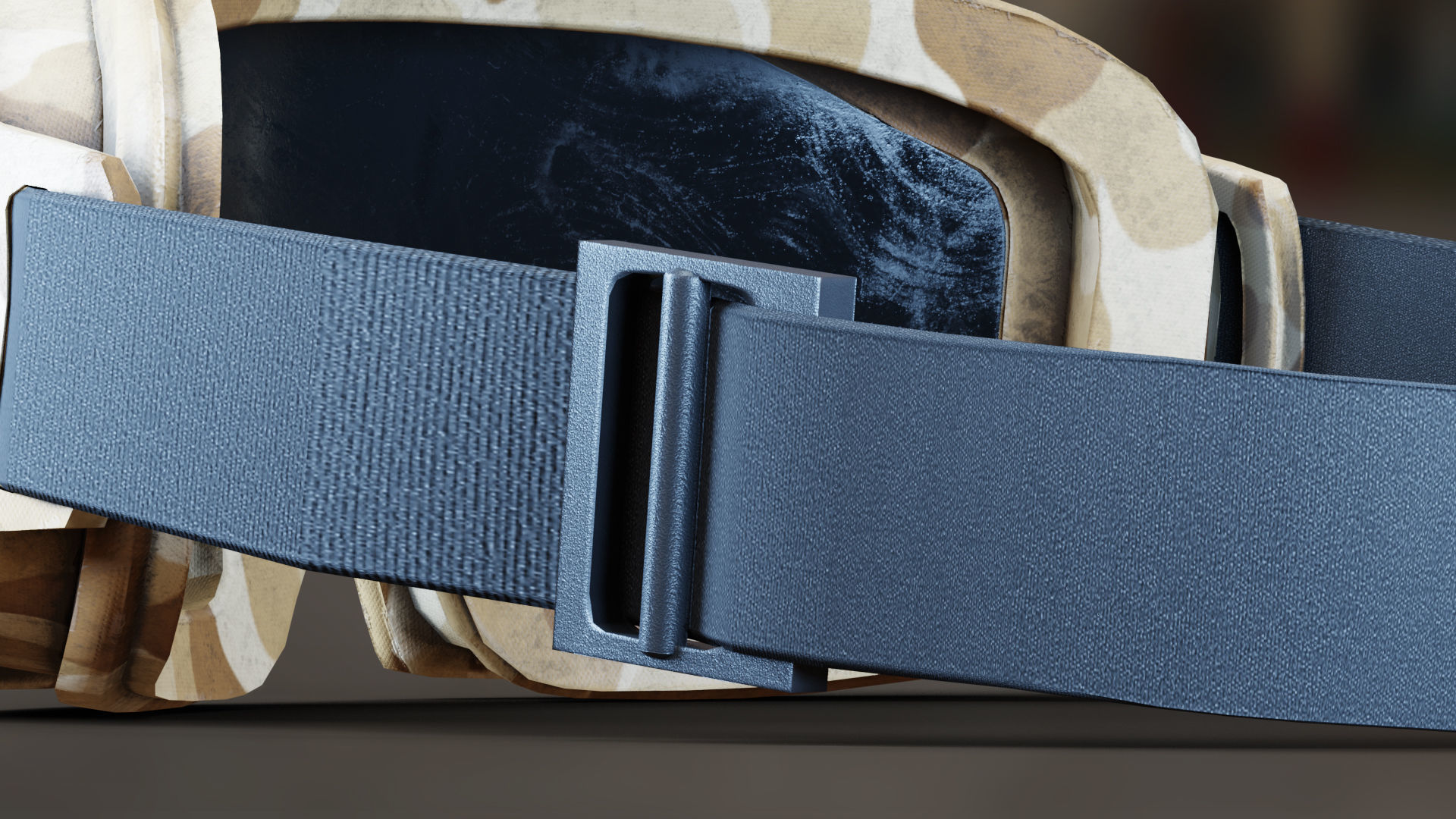 Military Camo Goggles PBR Low-poly 3D model_4