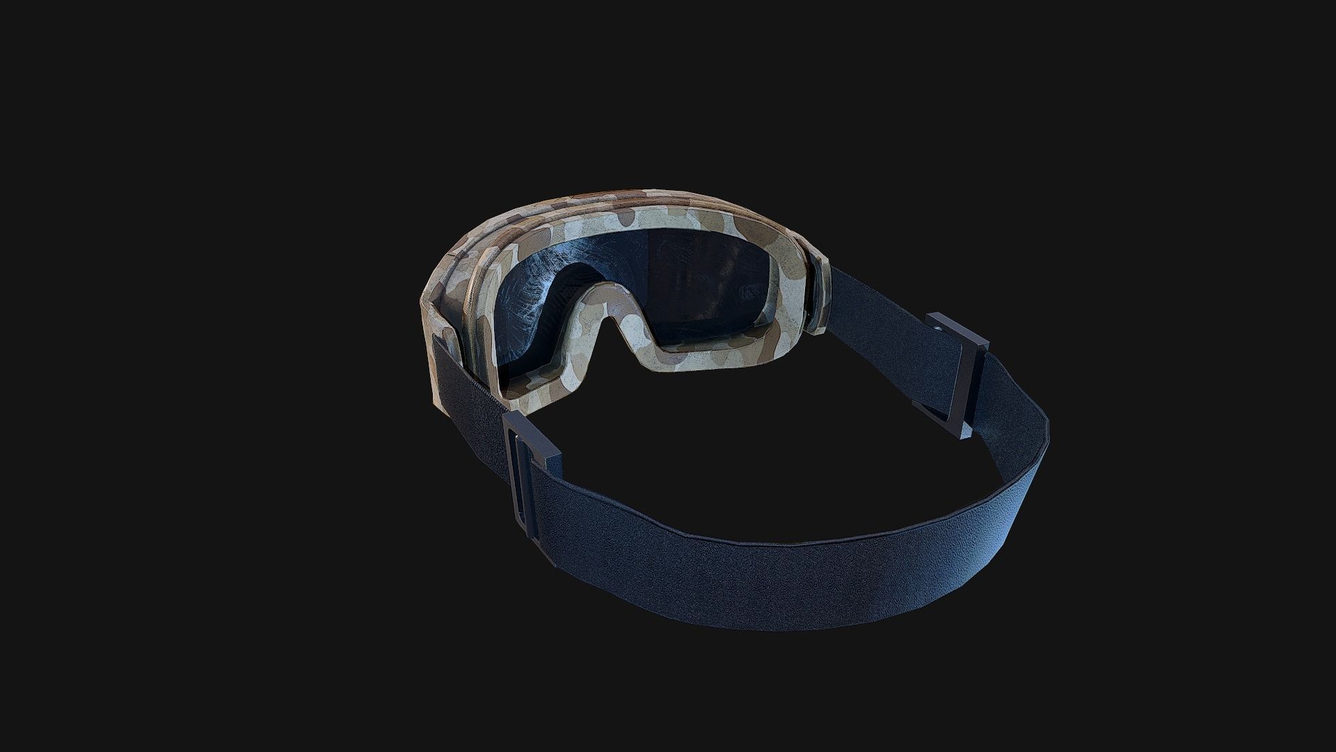 Military Camo Goggles PBR Low-poly 3D model_8