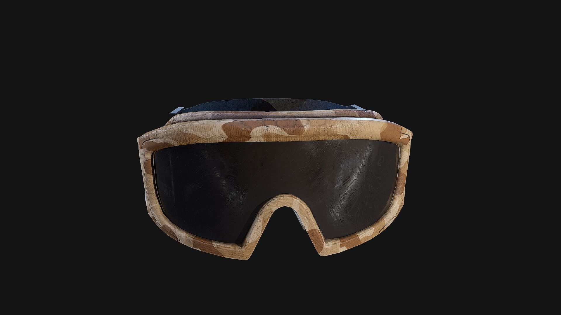 Military Camo Goggles PBR Low-poly 3D model_6