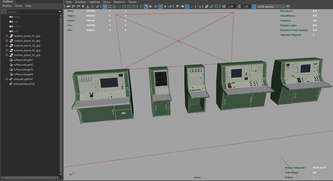 Nasa Control Tables 3D model_1
