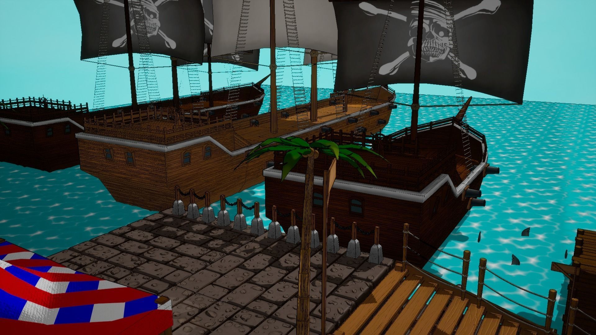 Pirate - Modular Kit Low-poly 3D model_9