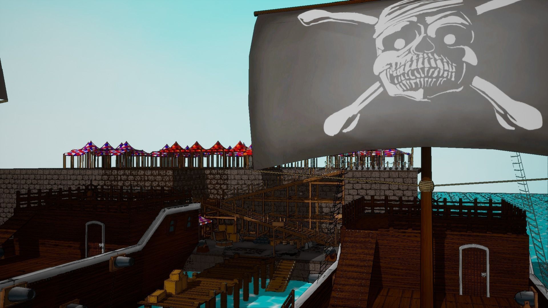 Pirate - Modular Kit Low-poly 3D model_5