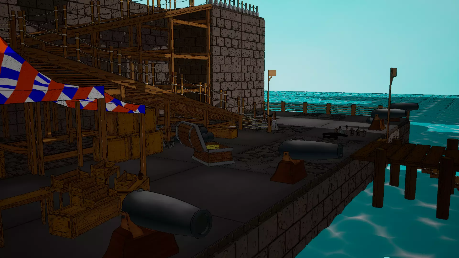 Pirate - Modular Kit Low-poly 3D model_0