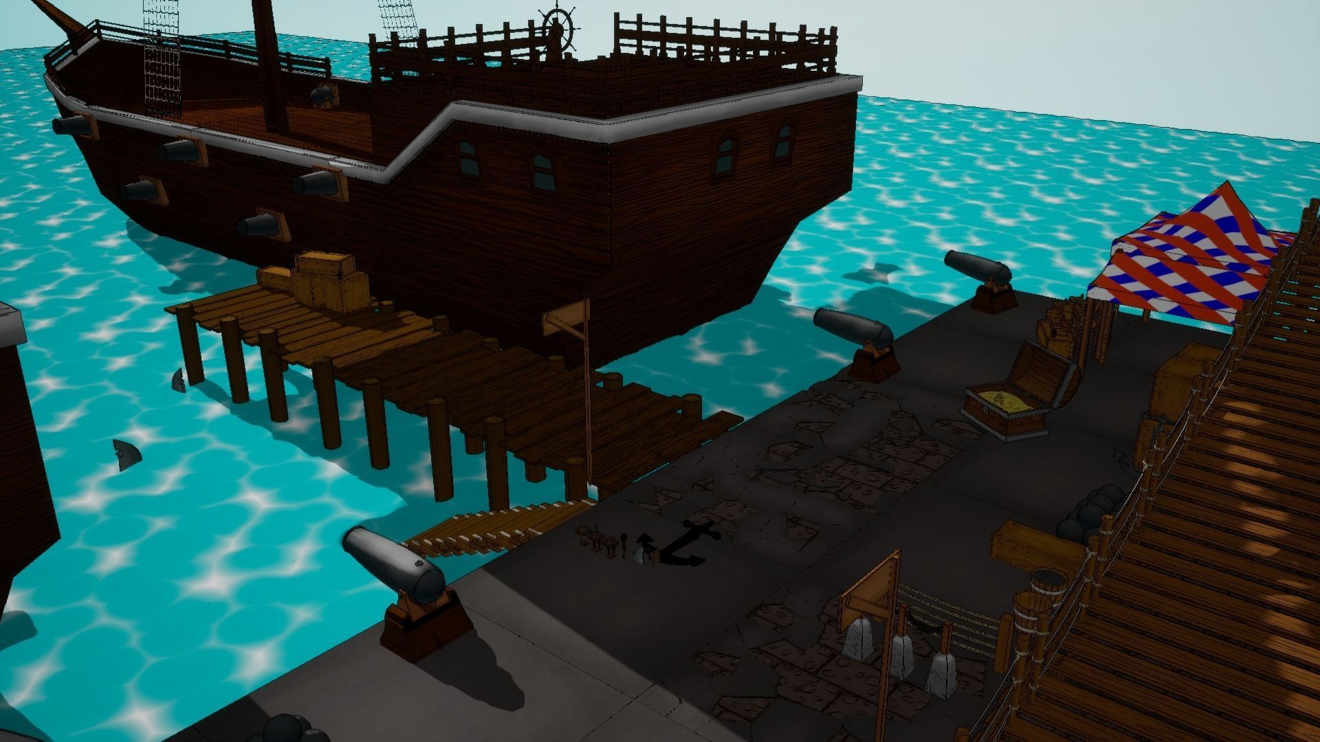 Pirate - Modular Kit Low-poly 3D model_2