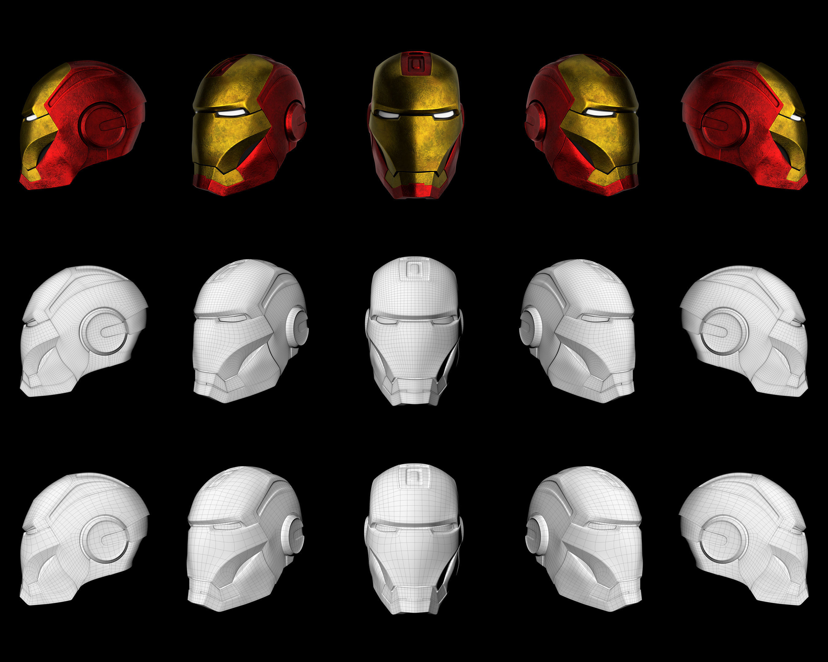 Iron Man Helmet 3D model_6