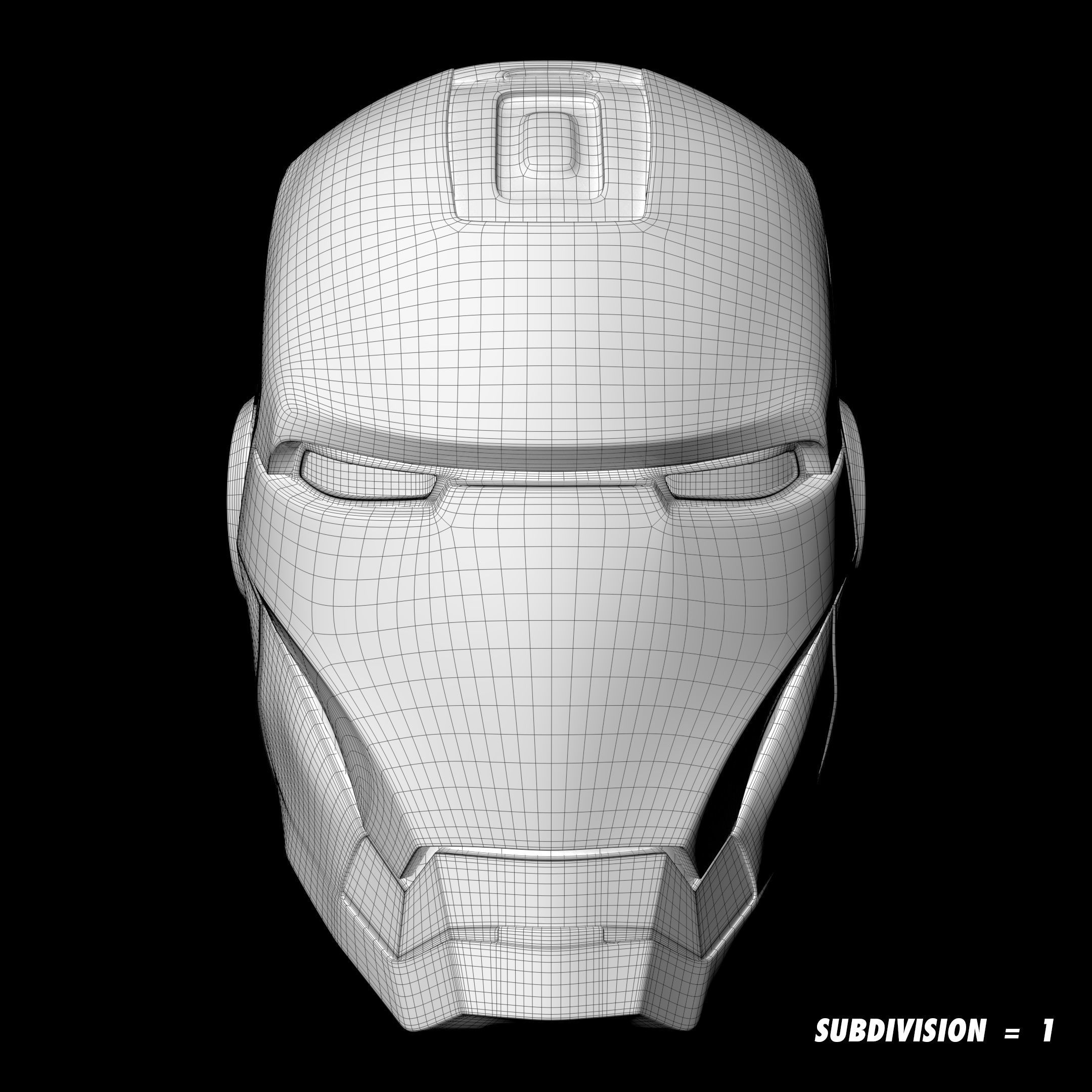 Iron Man Helmet 3D model_3