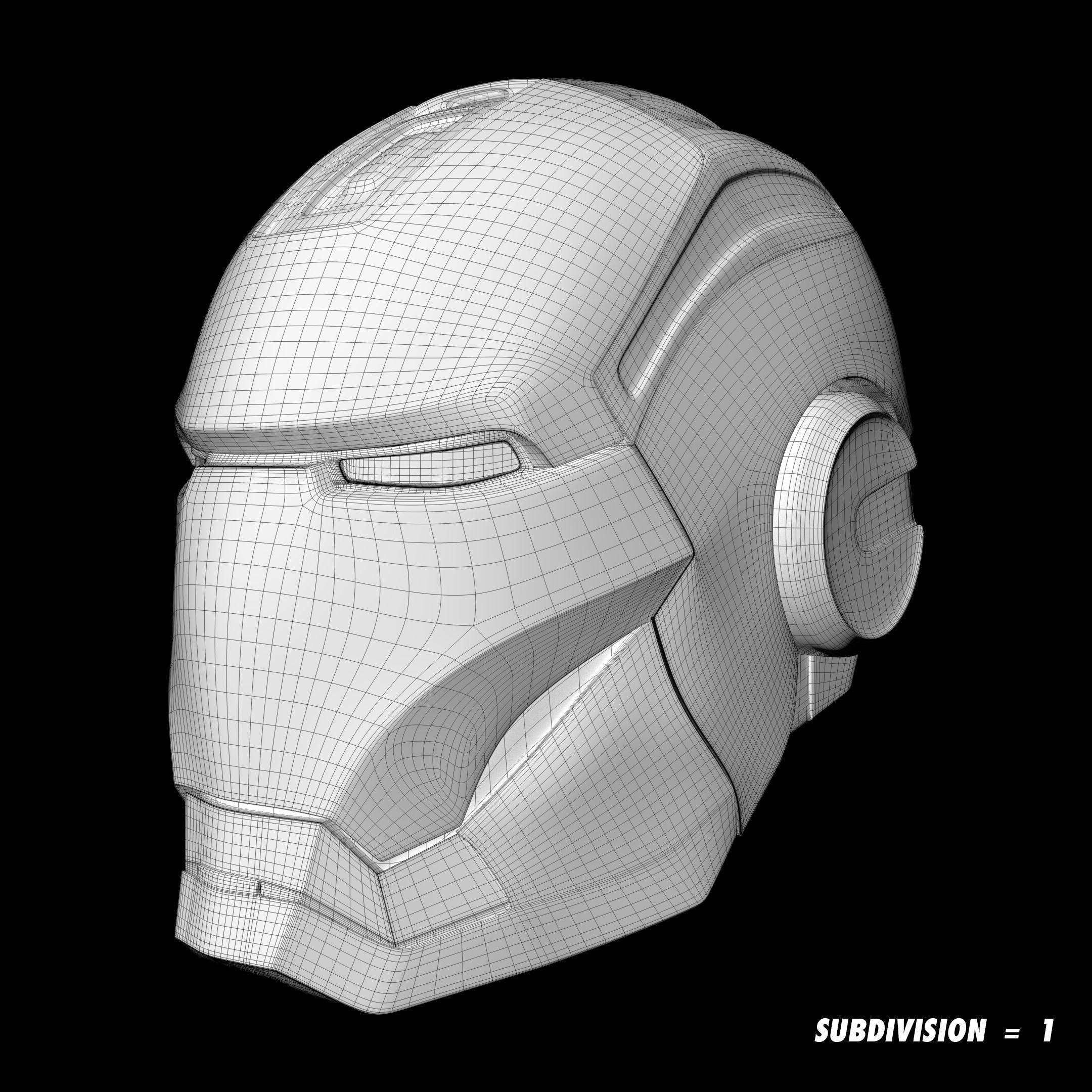 Iron Man Helmet 3D model_4
