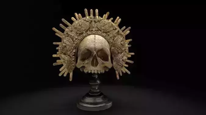 KingSkul skull with sunburst