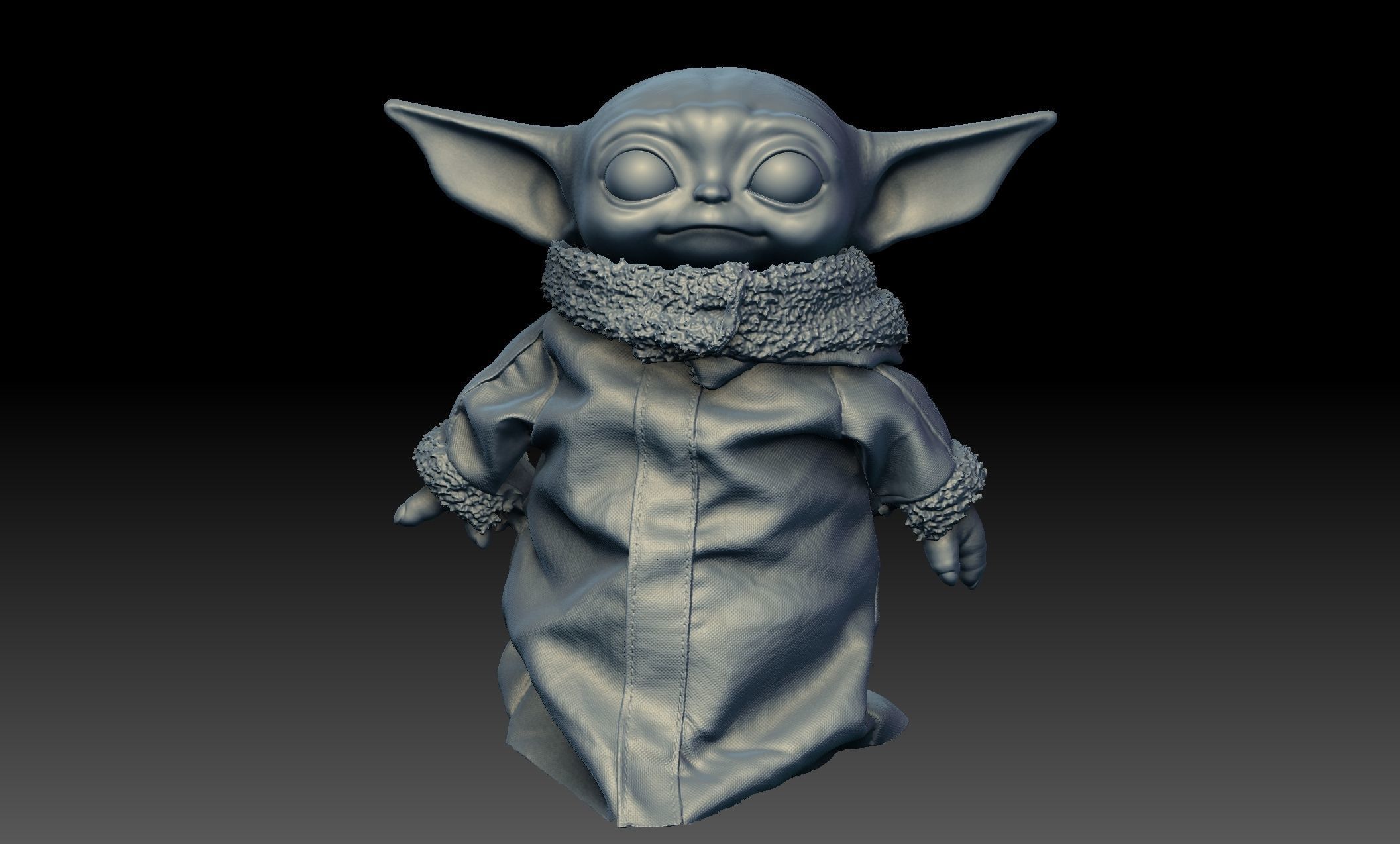 Baby Yoda Child 3D model_8