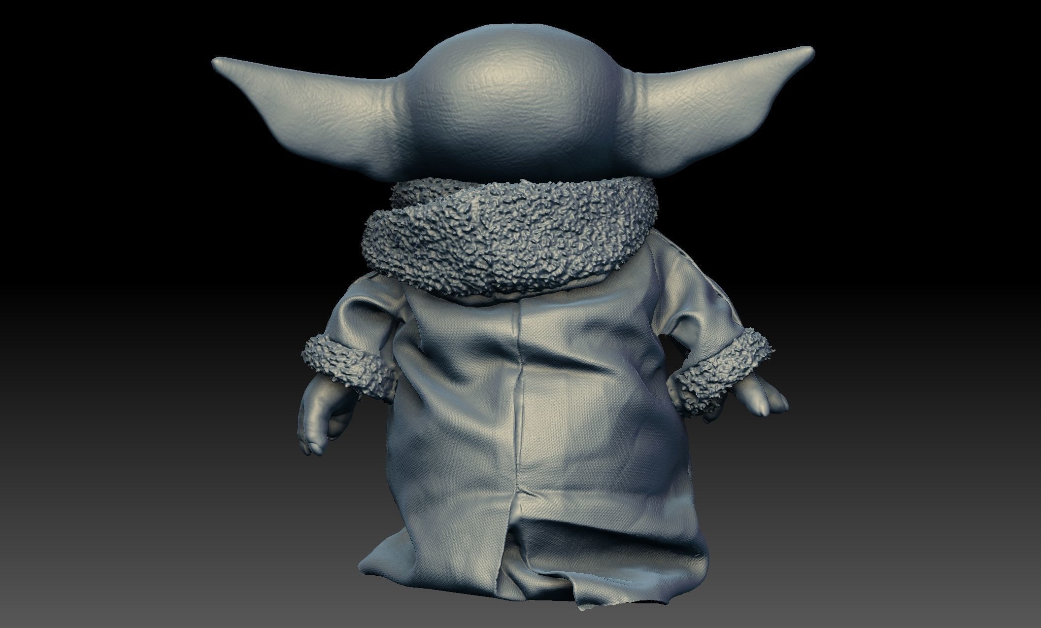 Baby Yoda Child 3D model_4