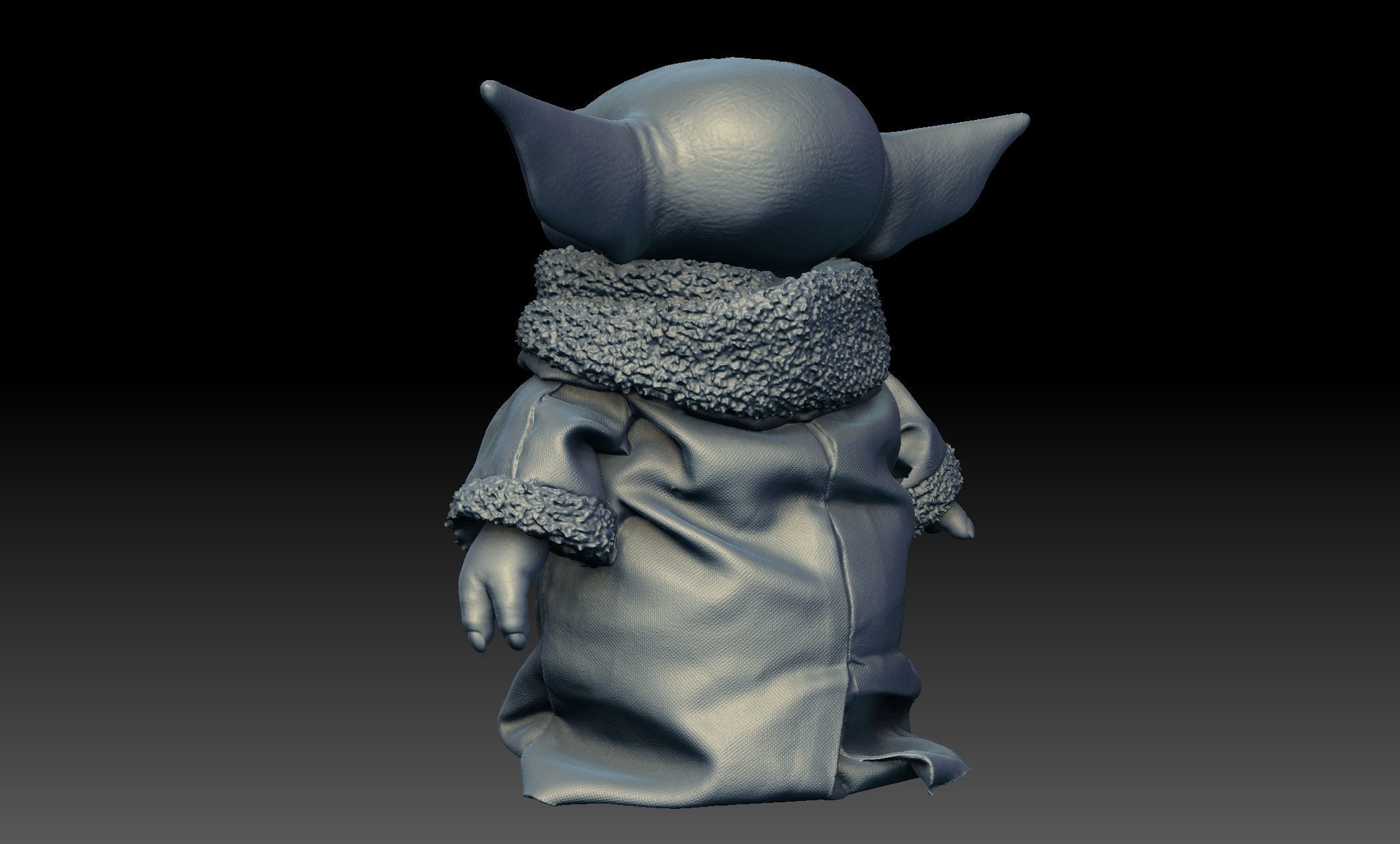 Baby Yoda Child 3D model_3