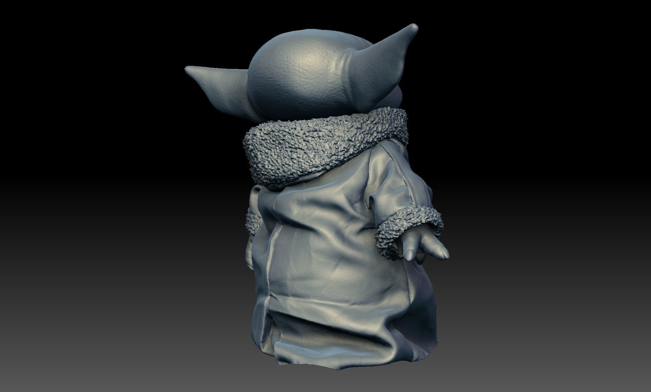 Baby Yoda Child 3D model_5