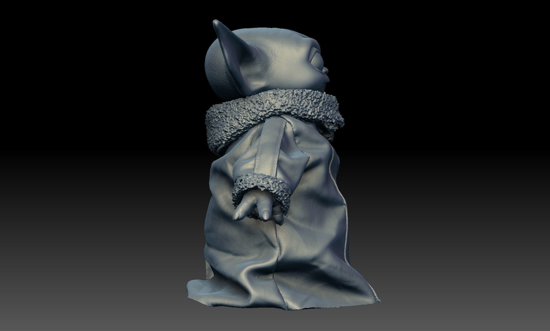 Baby Yoda Child 3D model_6