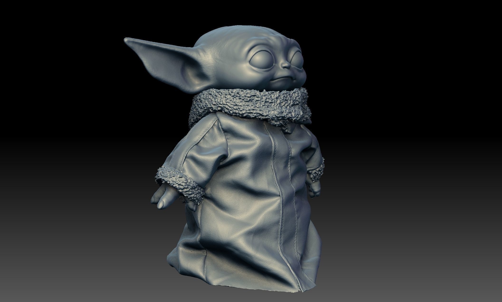 Baby Yoda Child 3D model_7