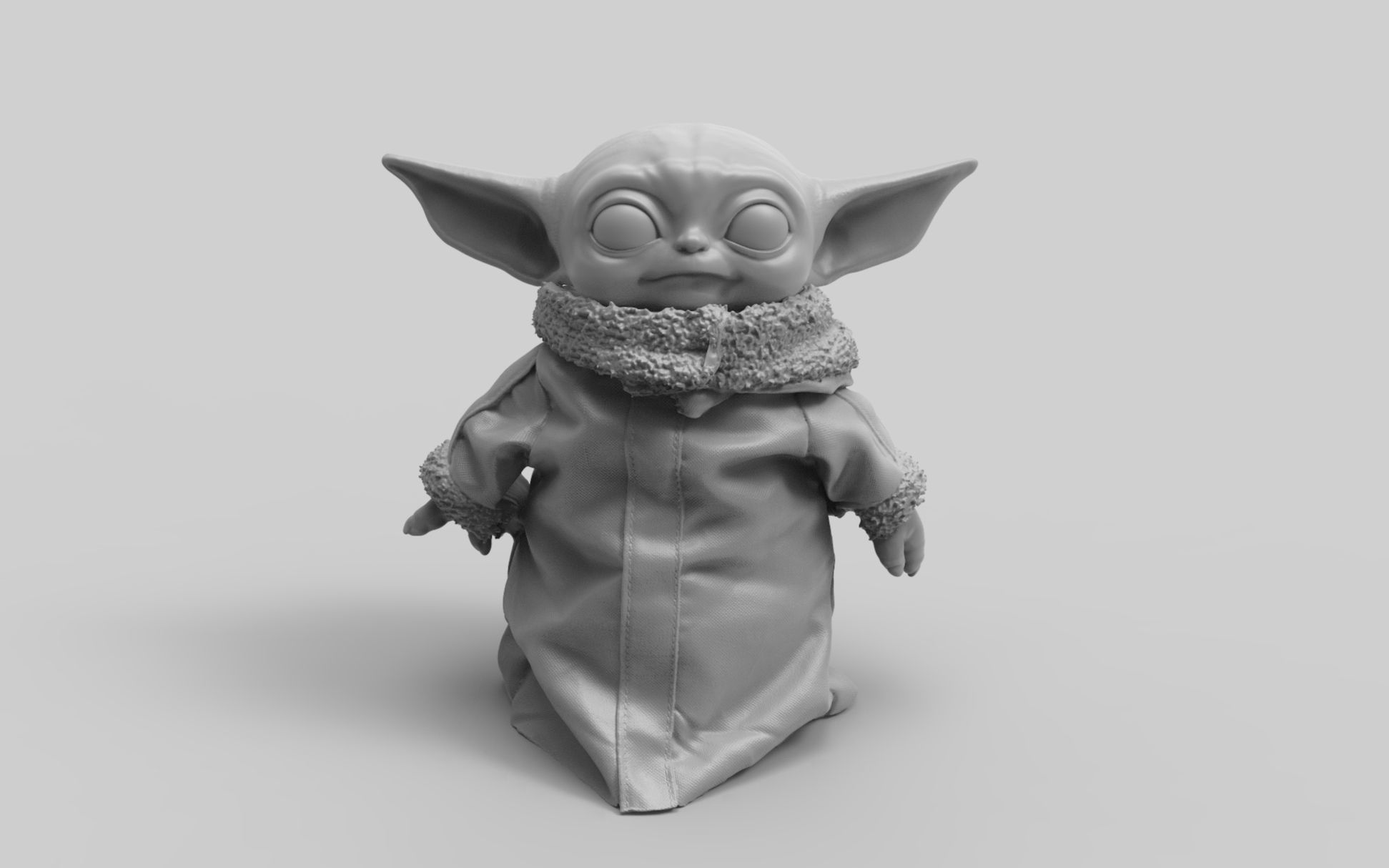Baby Yoda Child 3D model_9