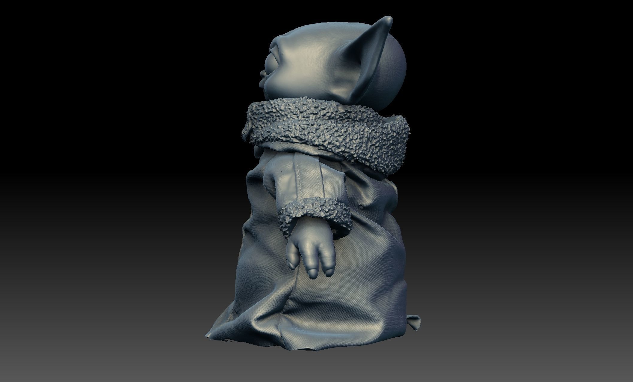 Baby Yoda Child 3D model_2