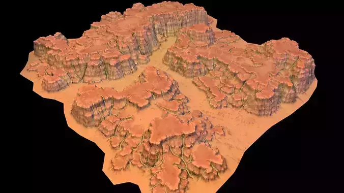 Game Ready Background PBR Canyon