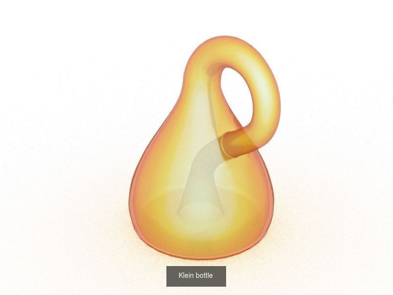 Mathermatical art Klein bottle Mobius Strip Triquetra 3D Model Collection_5