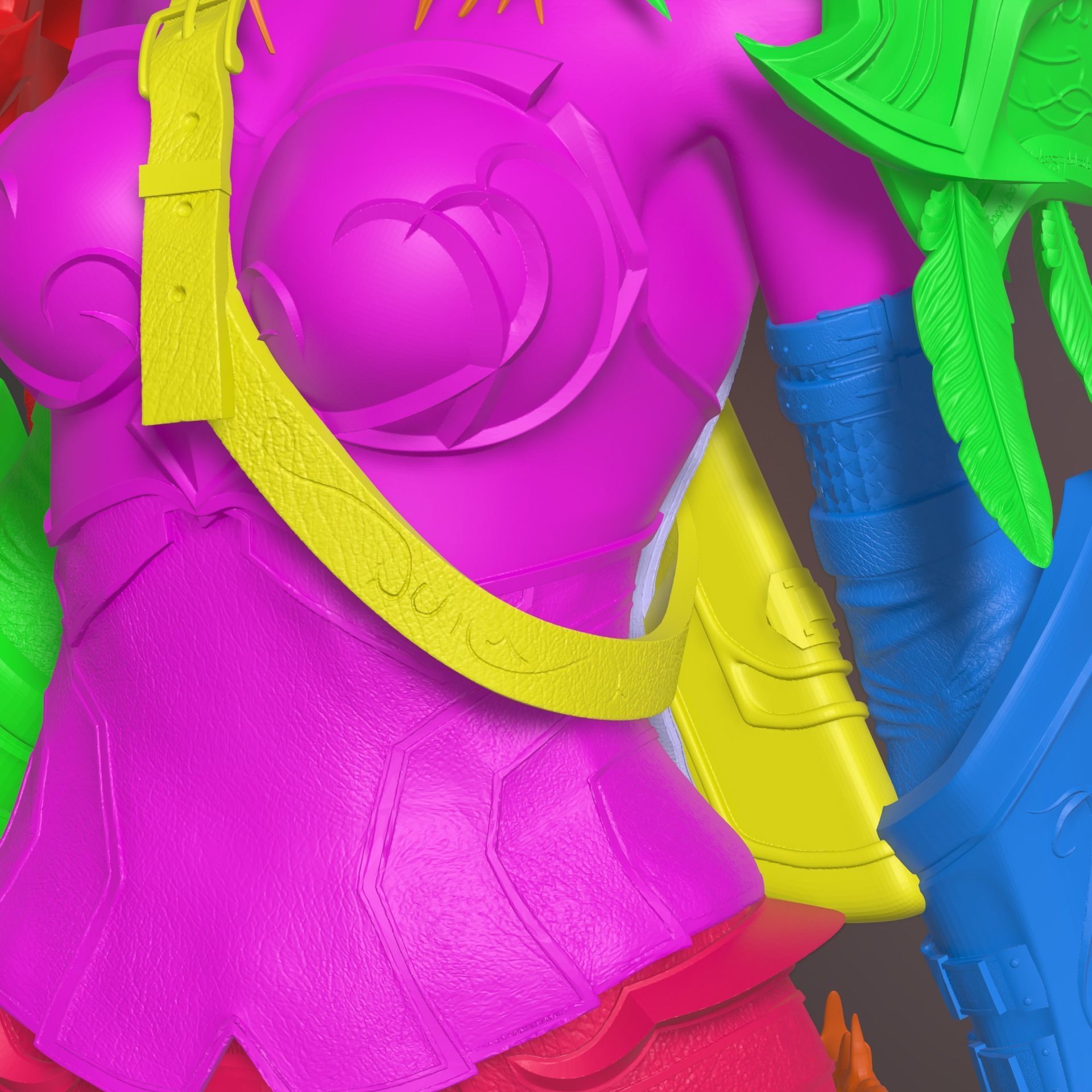 Sylvanas windrunner Shadowlands statue 3D print model_19