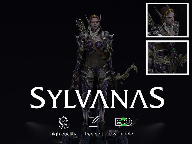 Sylvanas windrunner Shadowlands statue 3D print model