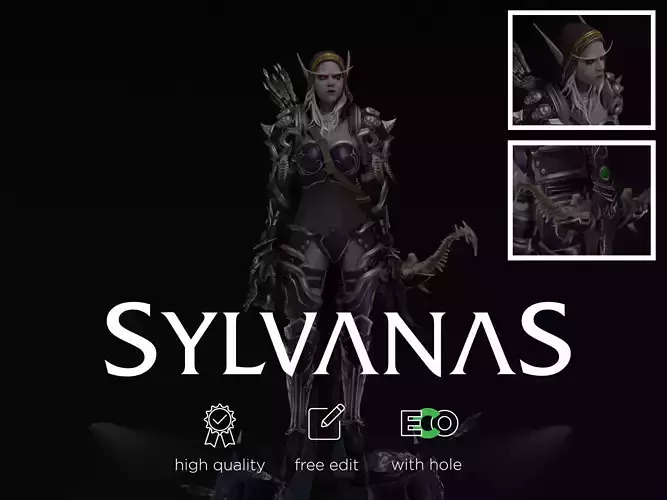 Sylvanas windrunner Shadowlands statue 3D print model
