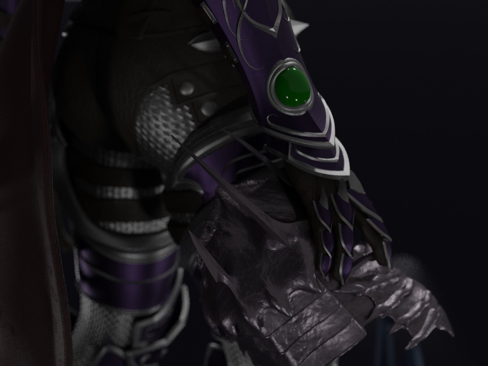 Sylvanas windrunner Shadowlands statue 3D print model_4