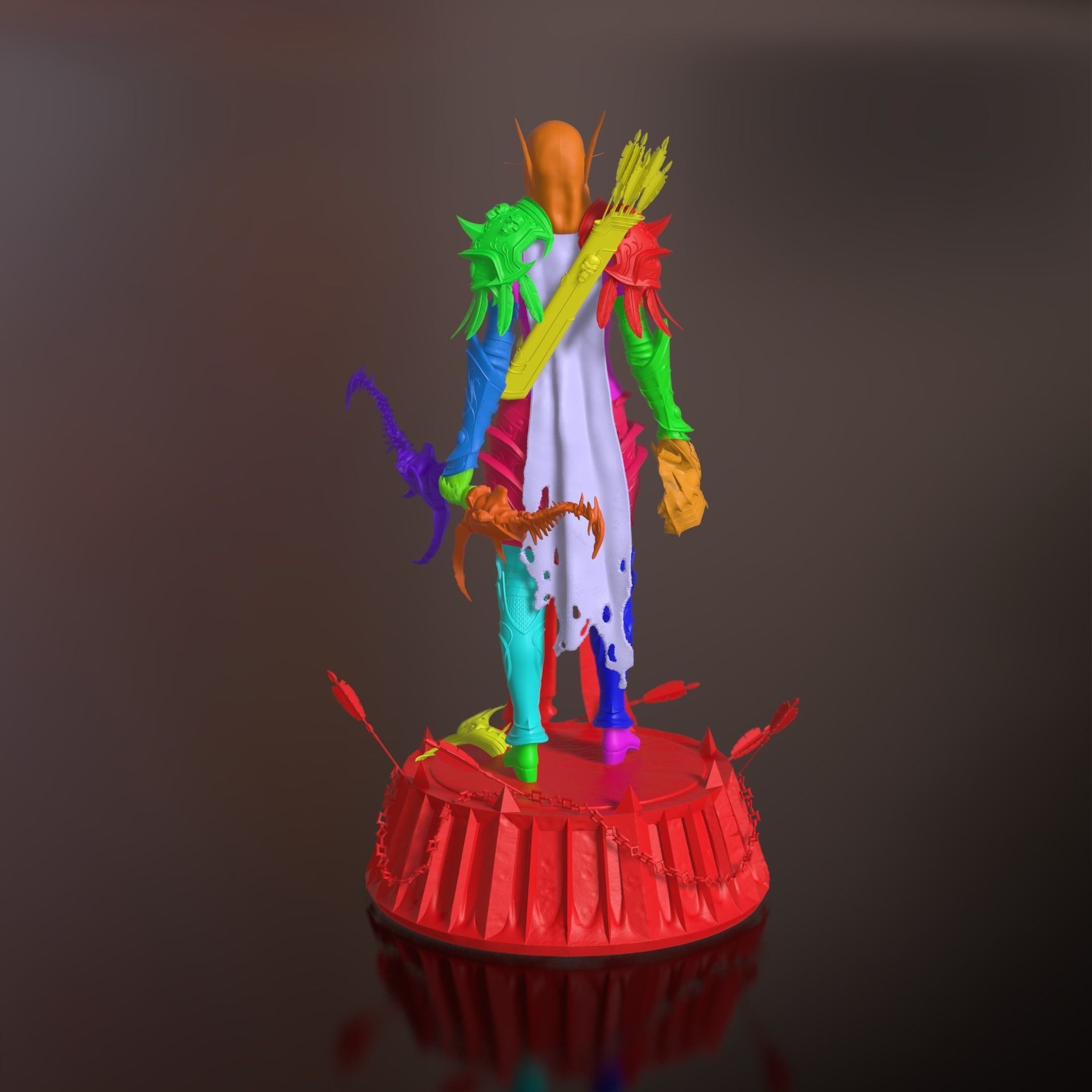 Sylvanas windrunner Shadowlands statue 3D print model_11